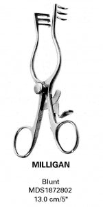 Medline Milligan Retractors - RETRACTOR, MILLIGAN, BLUNT, 3:3, 5", 13CM - MDS1872802