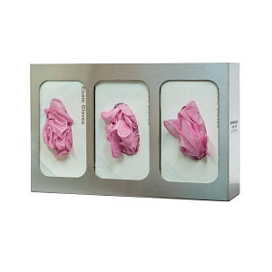 Bowman Stainless Steel Triple Glove Box Dispenser - Stainless Steel Glove Box Holder with Dividers, Triple - GS-123