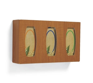 Bowman Faux Wood Glove Dispensers - Faux Wood Glove Box Holder, Maple, Triple - GL030-0223