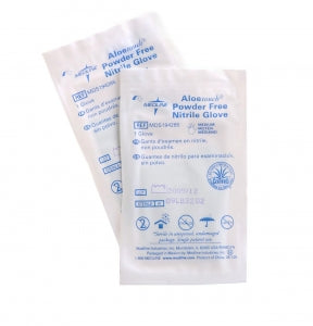 Medline Aloetouch Sterile 9" Powder-Free Nitrile Exam Glove Singles - Aloetouch Powder-Free Nitrile Exam Glove, Single Glove, Sterile, Size M, 9" - MDS194285