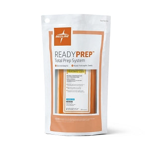 Medline ReadyPrep Total Prep Systems - Oral / Nasal Povidone Iodine (PVP) Antiseptic Swabs and 2% CHG Total Body Cloth Skin Prep System - MDS1996