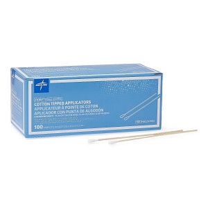 Medline Sterile Cotton-Tipped Applicator - Sterile Cotton-Tipped Wood Applicators, 6" - MDS202000