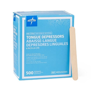 Medline Nonsterile Tongue Depressors - Nonsterile Tongue Depressors, 6" - MDS202065