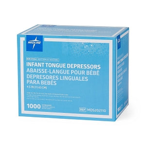 Medline Nonsterile Tongue Depressors - Nonsterile Tongue Depressors for Infants, 0.375" x 4.5" - MDS202110