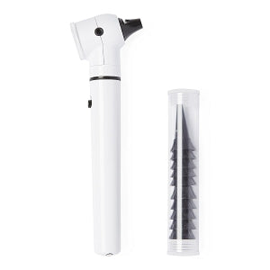 Medline Pocket Otoscopes - Pocket Otoscope with 2.5 V Fiber Optic Xenon Illumination and White Finish - MDS2110202