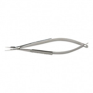 Medline Micro Needle Holders - 5" (12.7 cm) Long Micro Needle Holder with 10 mm Round Handle and Curved 0.5 mm Tip - MDS2415207