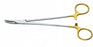 Medline Heaney Micro Needle Holder - 16" (40.6 cm) Curved Tip Heaney Needle Holder with Tungsten Carbide Inserts - MDS2424541