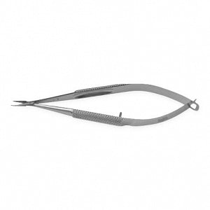 Medline Delicate Curved Needle Holders - 7-3/4" (19.7 cm) Curved Delicate Needle Holder with Round Handle - MDS2427758