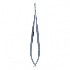 Medline Titanium Precise Touch Jacobson Micro Needle Holders - 8-1/2" (21.5cm) Straight Locking Titanium Precise Touch Jacobson Micro Needle Holder with Streamlined Round / Flat Handle - MDS243234S