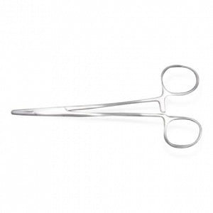 Medline Microsurgery Needle Holders - 5" (12.7 cm) Long Straight Needle Holder with Fine Cross-Serrated Jaw - MDS2437512