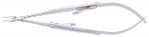 Medline Castroviejo Eye Needle Holders - 5-1/2 (14 cm) Long Shank Castroviejo Eye Needle Holder with 9 mm Long Straight, Smooth Jaws - MDS2481814