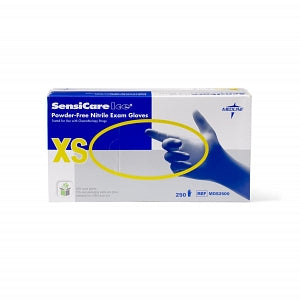 Medline SensiCare Ice Blue Powder-Free Nitrile Exam Gloves - SensiCare Ice Powder-Free Nitrile Exam Gloves, Size XS - MDS2500