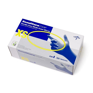 Medline SensiCare Ice Blue Powder-Free Nitrile Exam Gloves - SensiCare Ice Powder-Free Nitrile Exam Gloves, Size XS - MDS2500