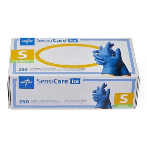 Medline SensiCare Ice Blue Powder-Free Nitrile Exam Gloves - SensiCare Ice Powder-Free Nitrile Exam Gloves, Size S - MDS2501