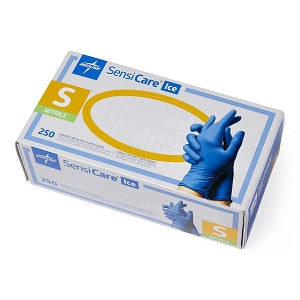 Medline SensiCare Ice Blue Powder-Free Nitrile Exam Gloves - SensiCare Ice Powder-Free Nitrile Exam Gloves, Size S - MDS2501