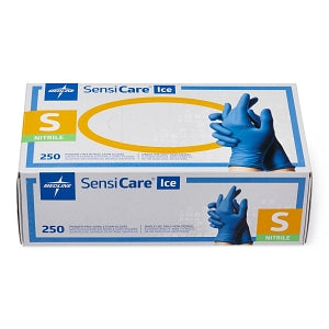 Medline SensiCare Ice Blue Powder-Free Nitrile Exam Gloves - SensiCare Ice Powder-Free Nitrile Exam Gloves, Size S - MDS2501