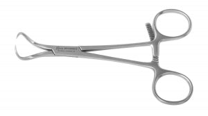 Medline Bone Reduction Forceps - Pointed Jaw Curved Ortho Bone Reduction Ratchet Forceps, 5-1/8" (12.7 cm) - MDS3240913