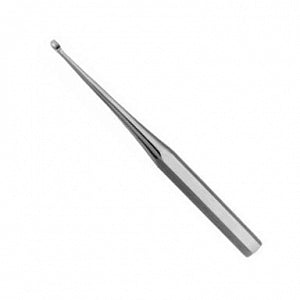 Medline Hex Handle Bone Curettes - Size 2 9" (22.8 cm) Hexagonal Handle Bone Curette with Angled 5 mm Oval Cup - MDS3247102