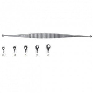 Medline Double-Ended Martini Bone Curette - 5-1/4" (13 cm) Double-Ended Martini Bone Curette with #1/2 4.0 mm and 5.0 mm Cups - MDS3249812