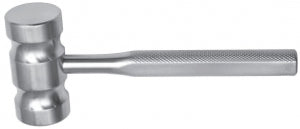 Medline Orthopedic Mallets - 7.5" (19.3 cm) Long 2-lb. Orthopedic Mallet with 1.5" (3.8 cm) Diameter Head and Stainless Steel Handle - MDS3269056