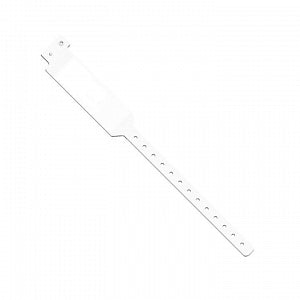 Medline Tamper Resistant Snap Closure ID Bands - 12" Shield-Style Tri-Laminate ID Band, Adult, White - MDS3281M