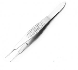 Medline Corneal Tying Forceps - 3-1/4" (8.3 cm) Titanium Corneal Tying Forceps with Curved 5 mm Tips - MDS3448396