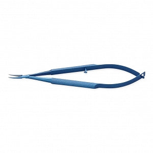 Medline Barraquer Micro Needle Holders - 5" (12.7 cm) Straight Locking Titanium Barraquer Needle Holder with 9 mm Jaw - MDS3459891