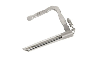 Medline Holinger Anterior Commissure Laryngoscopes - 5.75" (14.6 cm) Holinger Anterior Commissure Laryngoscope with Light Guide - MDS3631002