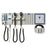 Medline Diagnostic Wallboard Systems - Diagnostic Wall System with 2 Handles, L2 LED Otoscope Head, L2 Xenon Ophthalmoscope Head, Specula Dispenser, Tympanic Thermometer, and Aneroid BP Device - MDS36533008