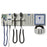 Medline Co-Label Diagnostic Wallboard Systems - Diagnostic Wall System with 2 Handles, L2 LED Otoscope Head, L3 Xenon Ophthalmoscope Head, Specula Dispenser, and Automatic BP Device - 3653-L2X2-SABXU