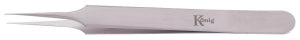 Medline Jewelers Forceps - 7" (17.8 cm) Long 9 mm Wide Jeweler-Type Forceps with Straight 0.3 mm Tips - MDS3840116