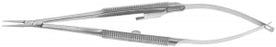 Medline Microsurgery Needle Holders - 5.25" (13.3 cm) Long Microsurgical Needle Holder with Curved Tips and 8 mm Round Handle - MDS3850676