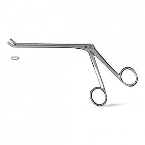 Medline Peapod Rongeurs - 7" (17.8 cm) 60° Up Cutting Angle Peapod Rongeur with 2 mm x 6 mm Bite - MDS4040207