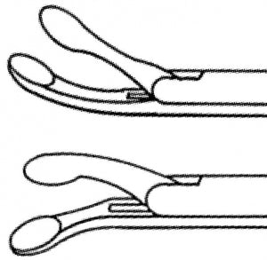 Medline House-Wullstein Oval Cup Forceps - FORCEP, EAR, MICRO, OVAL CUP, CURVE LEFT - MDS4436302