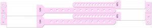 Medline Tamper Resistant Snap Closure Imprinter ID Bands - Tamper-Resistant Snap-Closure Imprintable Band, 4-Part, Mother, Pink - MDS450M