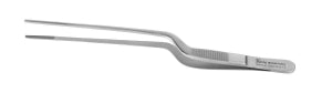 Medline Jansen Bayonet Dressing Forceps - 6.25" (15.9 cm) Serrated Jansen Bayonet Dressing Forceps - MDS4615416