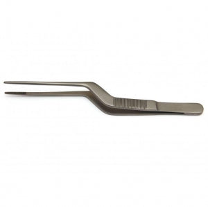 Medline Jansen Bayonet Dressing Forceps - 8" (20 cm) Serrated Jansen Bayonet Dressing Forceps - MDS4615420