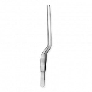 Medline Gruenwald Dressing Forceps - Gruenwald Dressing Forcep, Bayonet Tips, 1 x 2 Teeth, 8" - MDS4615520