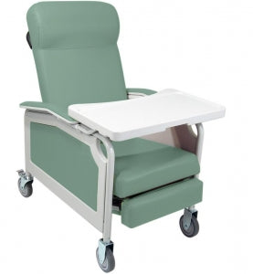 Winco Mfg., LLC Convalescent Recliner Chair - Serenity Convalescent Recliner with Tray, Moss Green - 5251-04