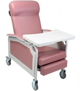 Winco Mfg., LLC Convalescent Recliner Chair - Serenity Convalescent Recliner TB133 with Tray, Mauve - 5251-16-TB