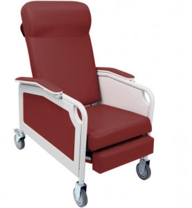 Winco Mfg., LLC Convalescent Recliner Chair - Serenity Convalescent Recliner, No Tray, Burgundy - 5261-14