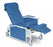 Winco Drop Arm Convalescent Recliners - Drop-Arm Convalescent Recliner with Tray, 275 lb. Weight Capacity, Blue - 5271-02