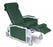 Winco Drop Arm Convalescent Recliners - Drop-Arm Convalescent Recliner with Tray, 275 lb. Weight Capacity, Hunter Green - 5271-06