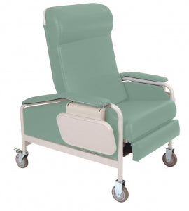 Winco Mfg., LLC XL Convalescent Recliner with Tray - Extra Wide Serenity Recliner, Moss Green - 5291-04