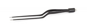 Medline Hardy Endoscopic Forceps - Hardy Bipolar Forceps, Bayonet Handle, Insulated, Straight, 1 mm, 8.75" - MDS599008C