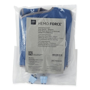 Medline Hemo-Force II Intermittent Single-Bladder DVT Sleeves - Medium Intermittent Hemo-Force II DVT Foot Sleeve with Circumference of up to 13" (33 cm) Instep - MDS6202