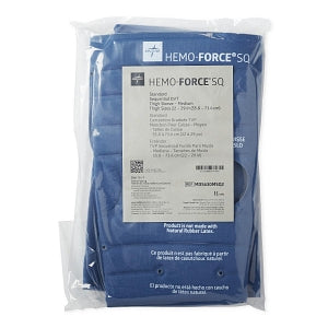 Medline Hemo-Force Sequential Triple-Bladder DVT Sleeves - Hemo-Force Sequential DVT Sleeve with No Trim, Thigh-Length, Size M with Circumference 22" - 29" (55.9 - 73.7 cm) - MDS630MSQ2