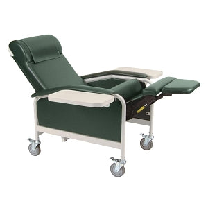 Winco Care Cliner Clinical Recliners - Clinical Recliner, 6-Position, Gray, Steel Casters - 6531-07