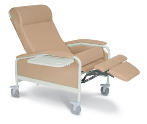 Winco INC Wide Care Cliner Clinical Recliners - Extra-Wide Vinyl Clinical Recliner, Taupe, 25" - 6540-03