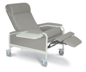 Winco INC Wide Care Cliner Clinical Recliners - Extra-Wide Vinyl Clinical Recliner, Grey, 25" - 6540-07